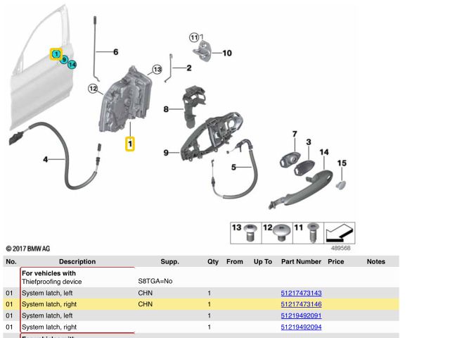 bontott BMW X5 Jobb első Ajtózár