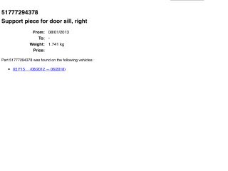 bontott BMW X5 Jobb első Küszöb Tartó