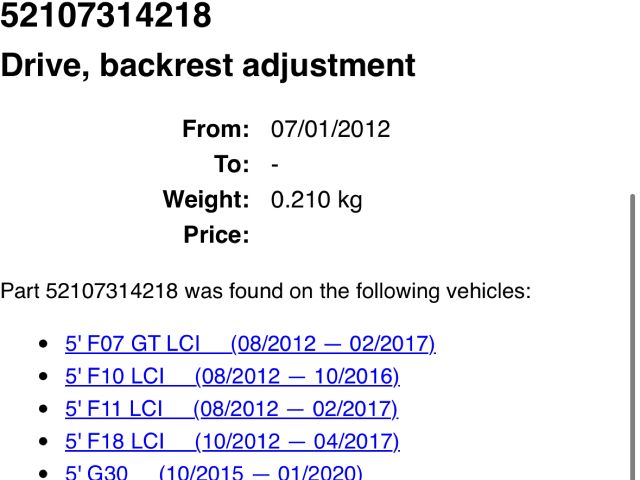 bontott BMW X5 Jobb első Ülés Állító Motor