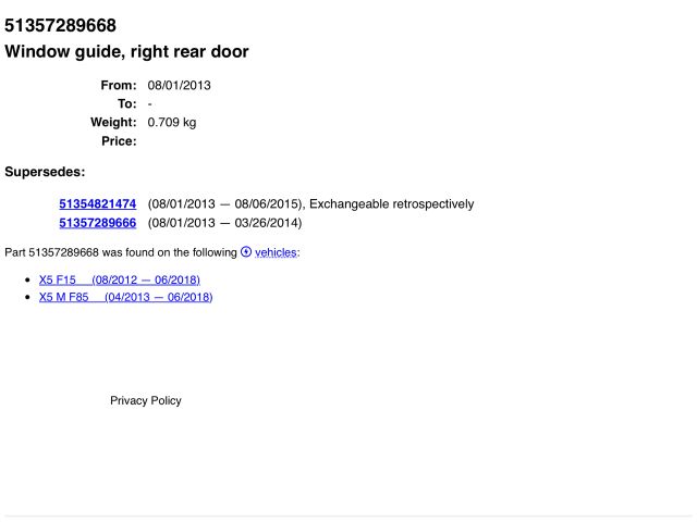 bontott BMW X5 Jobb hátsó Ajtó Díszléc