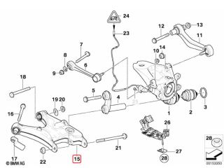 bontott BMW X5 Jobb hátsó Alsó Hátsó Lengőkar