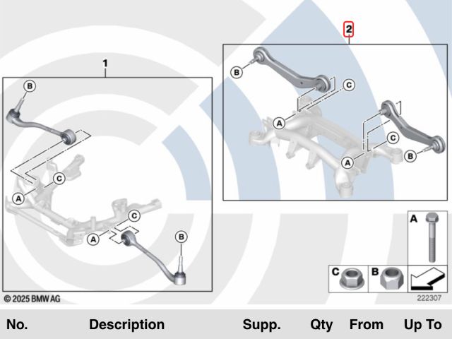 bontott BMW X5 Jobb hátsó Alsó Hátsó Lengőkar