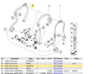 bontott BMW X5 Jobb hátsó Biztonsági Öv