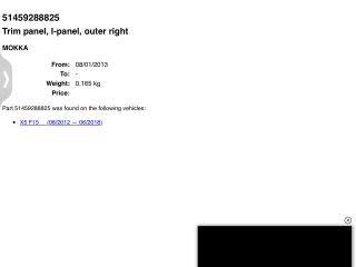 bontott BMW X5 Jobb Műszerfal Oldalkárpit