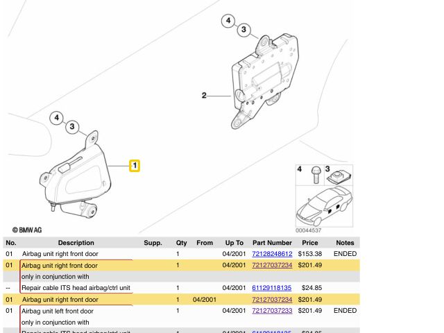 bontott BMW X5 Jobb Oldallégzsák
