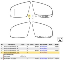 bontott BMW X5 Jobb Tükörlap
