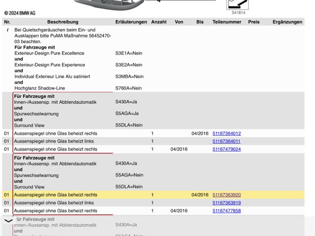 bontott BMW X5 Jobb Visszapillantó Tükör (Elektromos)