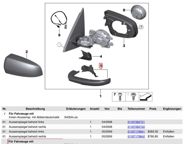 bontott BMW X5 Jobb Visszapillantó Tükör Talp Burkolat