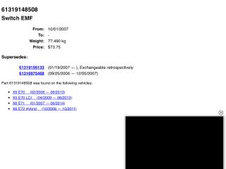 bontott BMW X5 Kézifék Kapcsoló