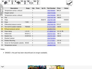 bontott BMW X5 Kipufogó Hőmérséklet Érzékelő