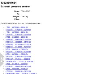 bontott BMW X5 Kipufogó Hőmérséklet Érzékelő