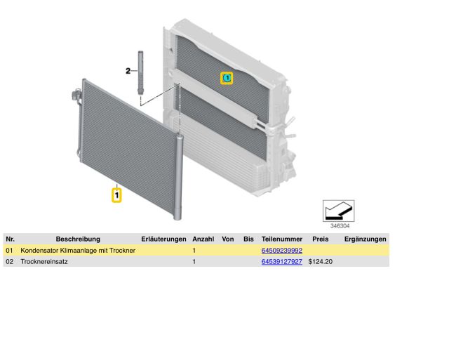 bontott BMW X5 Klíma Kondenzátor
