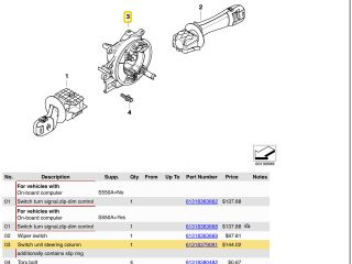 bontott BMW X5 Komplett Kormánykapcsoló (Bajuszkapcsoló)