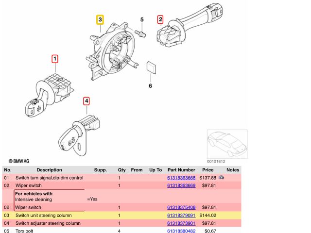 bontott BMW X5 Komplett Kormánykapcsoló (Bajuszkapcsoló)