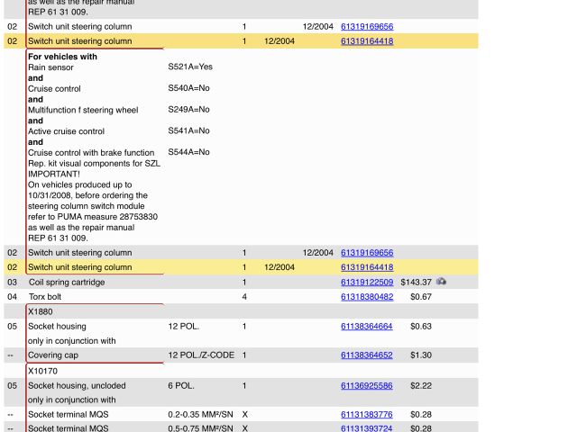 bontott BMW X5 Komplett Kormánykapcsoló (Bajuszkapcsoló)