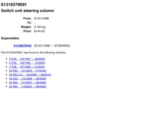 bontott BMW X5 Komplett Kormánykapcsoló (Bajuszkapcsoló)