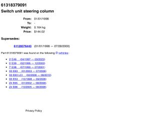 bontott BMW X5 Komplett Kormánykapcsoló (Bajuszkapcsoló)