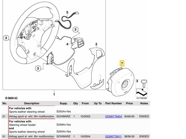 bontott BMW X5 Kormánylégzsák