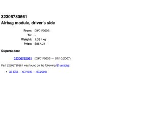 bontott BMW X5 Kormánylégzsák