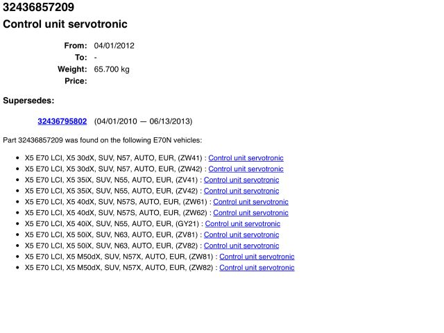 bontott BMW X5 Kormánymű Elektronika