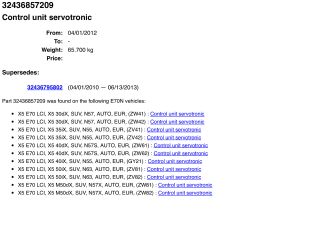 bontott BMW X5 Kormánymű Elektronika