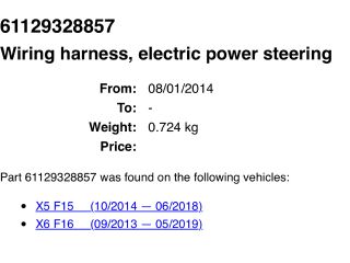 bontott BMW X5 Kormánymű Kábelköteg (Elektromos)