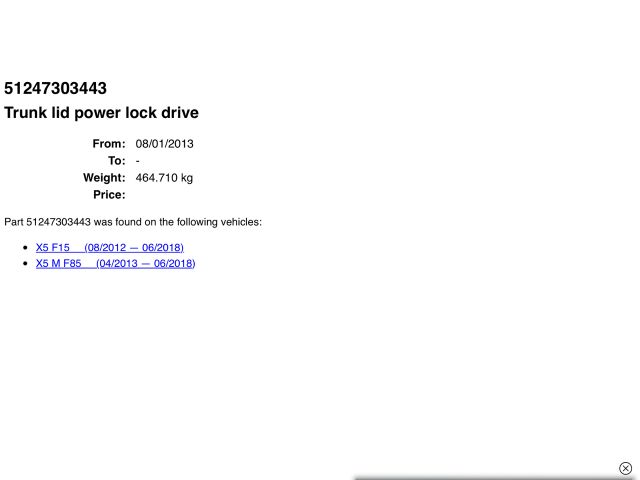 bontott BMW X5 Központizár Motor Csomagtérajtó