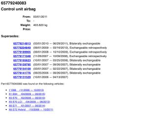 bontott BMW X5 Légzsák Elektronika