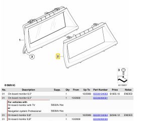 bontott BMW X5 Multifunkciós Kijelző Keret