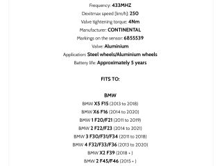 bontott BMW X5 Okos Kerékszelep