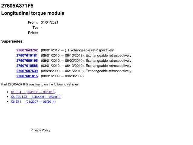 bontott BMW X5 Osztómű Állító Motor