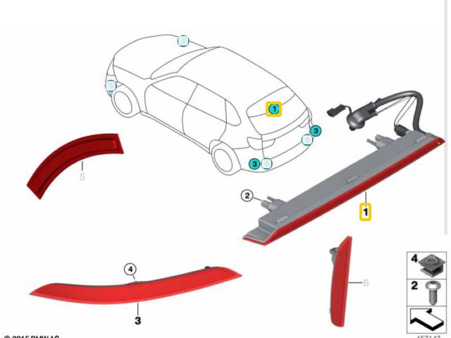 bontott BMW X5 Pótféklámpa