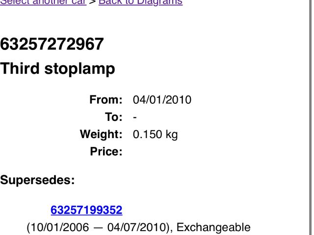 bontott BMW X5 Pótféklámpa