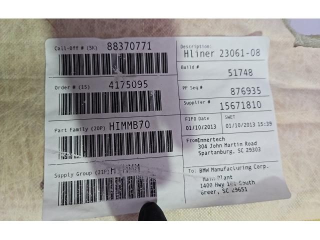 bontott BMW X5 Tetőkárpit