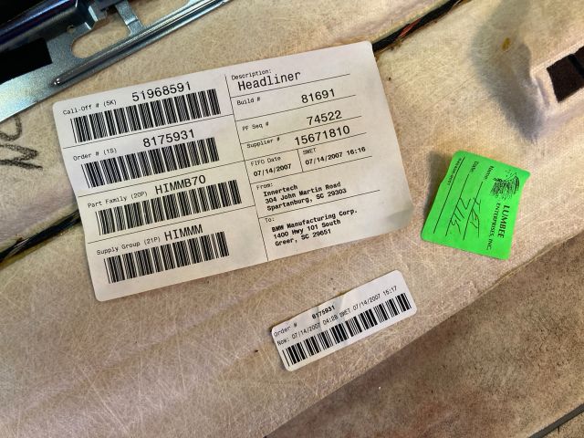 bontott BMW X5 Tetőkárpit