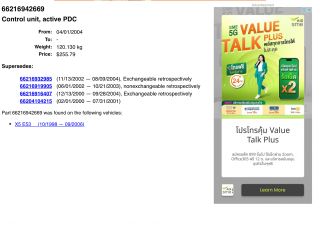 bontott BMW X5 Tolatóradar Elektronika