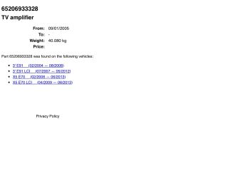 bontott BMW X5 Video Elektronika