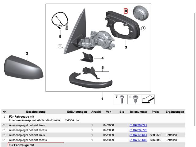 bontott BMW X5 Visszapillantó Tükör Állító Motor