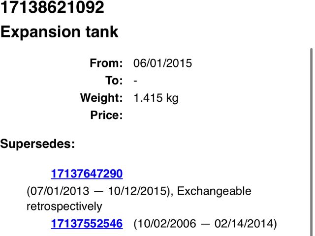 bontott BMW X5 Kiegyenlítő Tartály