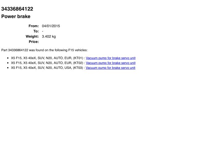 bontott BMW X5 Fékrásegítő