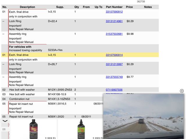 bontott BMW X5 Hátsó Differenciálmű