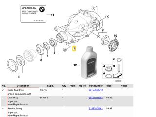 bontott BMW X5 Hátsó Differenciálmű