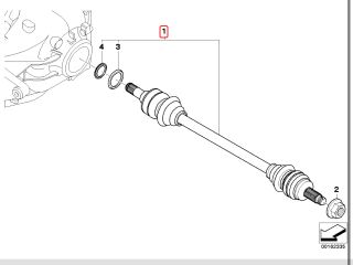 bontott BMW X5 Bal hátsó Féltengely