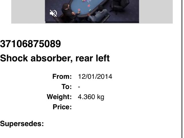 bontott BMW X5 Bal hátsó Lengéscsillapító