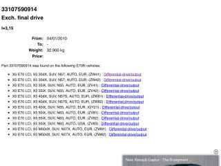 bontott BMW X5 Hátsó Differenciálmű