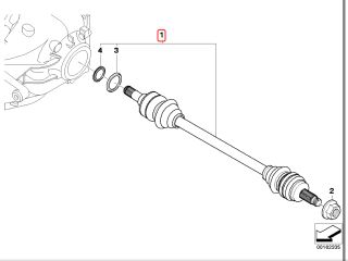 bontott BMW X5 Hátsó Féltengely (Pozíciófüggetlen)