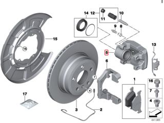 bontott BMW X5 Jobb hátsó Féknyereg Munkahengerrel