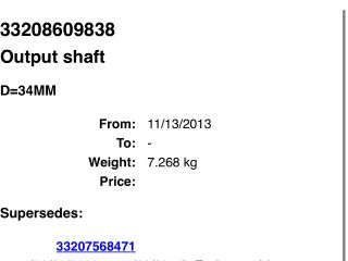 bontott BMW X5 Jobb hátsó Féltengely