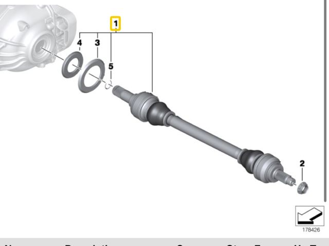 bontott BMW X5 Jobb hátsó Féltengely
