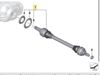bontott BMW X5 Jobb hátsó Féltengely